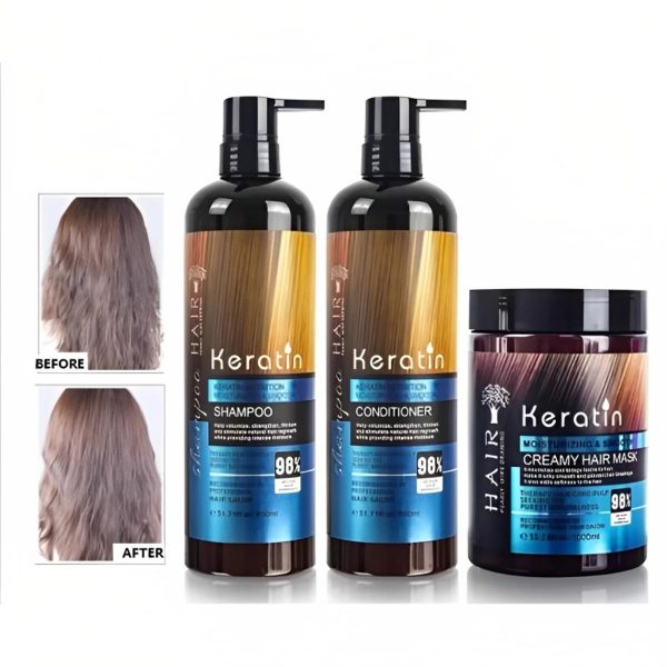 Keratin Hair Product Keratin Shampoo Conditioner & Keratin Treatment Hair Mask 900ml
